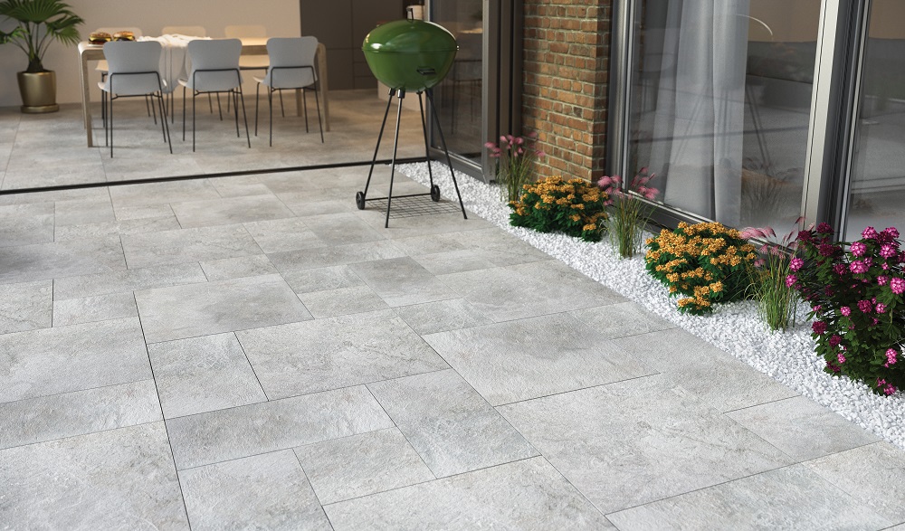 Outdoor Collection 06 Burlington Silver Rectified Stokes Tiles